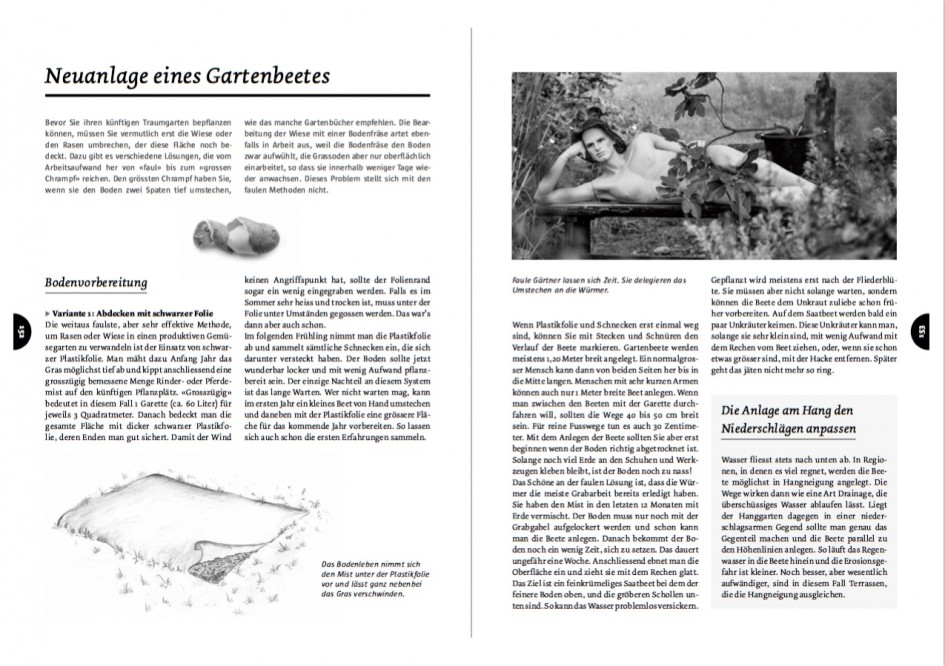 Wer einen Garten neu anlagen will, hat verschiedene Möglichkeiten, die von faul bis grossem Chrampf reichen.